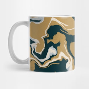 Shades of Moody Yellow and Blue Aesthetic Marble Pattern Mug